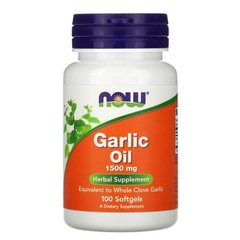 NOW Garlic Oil 1500 мг 100 капсул Часник