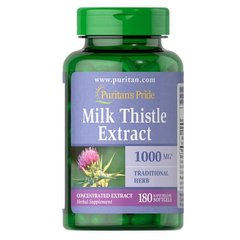 Puritan's Pride Milk Thistle 4:1 Extract 1000 mg (Silymarin) 180 капс Розторопша (Силімарин)