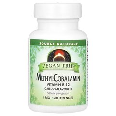 Source Naturals Vitamin B-12 MethylCobalamin Cherry 1 mg 60 леденцов Витамин B-12