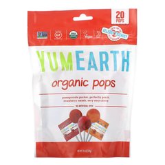 YumEarth Organic Pops Assorted Flavors 20 Pops 124 грам Солодощі