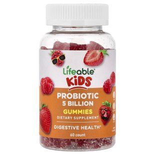 Lifeable Kids Probiotic 5 Billion CFU 60 жувальних цукерок Пробіотики та Ензими для дітей