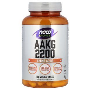 NOW AAKG 2200 180 растительных капсул Аминокислоты