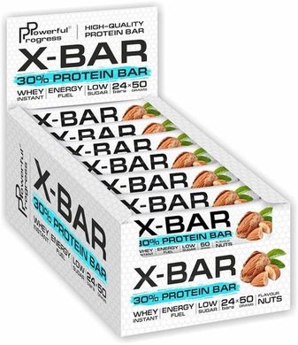Powerful Progress "X-BAR" - миндальный орех - 50 g Протеиновые батончики