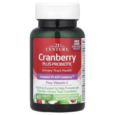 21st Century Cranberry Plus Probiotic 60 tablets Клюква