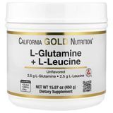 California Gold Nutrition L-Glutamine + L-Leucine 450 грам Глютамін