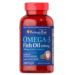 Puritan's Pride Omega-3 Fish Oil 1200 mg 200 капс