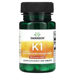 Swanson Vitamin K1 100 mcg 100 таблеток Вітамін К