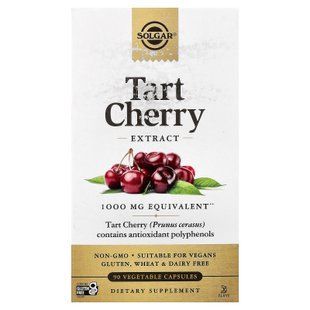 Solgar Tart Cherry Extract 1,000 mg 90 вегетаріанських капсул Вишня екстракт