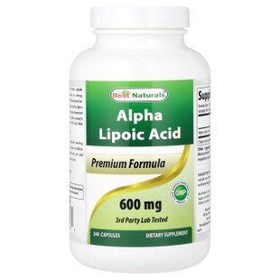 Best Naturals Alpha Lipoic Acid 600 mg 240 капсул Альфа-ліпоєва кислота