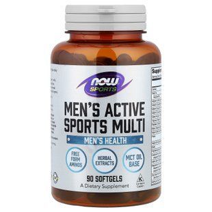 NOW Men's Active Sports Multi 90 softgels Витамины для мужчин