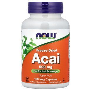 NOW Freeze-Dried Acai 100 капсул Інші екстракти