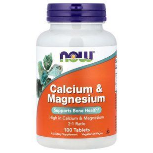 NOW Calcium & Magnesium 100 tablets Кальций