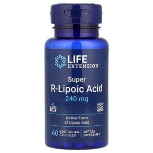 Life Extension Super R-Lipoic Acid 60 Vegetarian Capsules Альфа-липоевая кислота