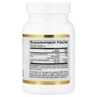 California Gold Nutrition Methyl B12 Complex 3,000 mcg 100 жувальних таблеток Кобаламін (B-12)