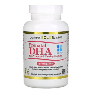 California Gold Nutrition Prenatal DHA 60 капсул Витамины для беременных