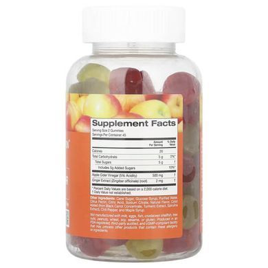 California Gold Nutrition Apple Cider Vinegar 90 жевательных конфет Яблочный уксус