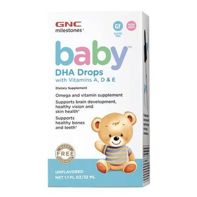 GNC DHA Drops with vitamins A, D and E 60 ml Омега 3 для дітей