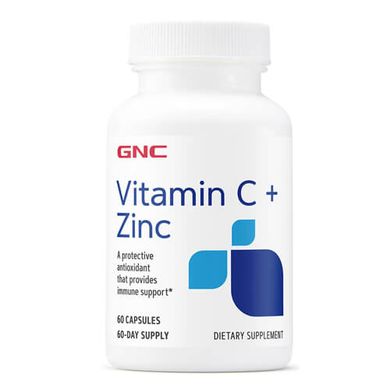 GNC Vitamin C 500mg + Zinc 60 капс Вітамін С