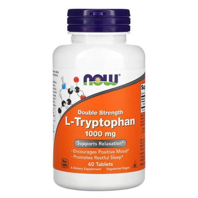NOW L-Tryptophan 1000 mg 60 таб Триптофан