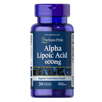 Puritan's Pride Alpha Lipoic Acid 600 мг 30 капсул Альфа-липоевая кислота