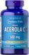 Puritan's Pride Acerola C Chewable 500 mg 60 cмоктальних таблеток
