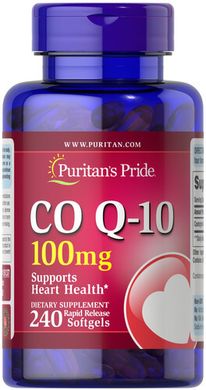 Puritan's Pride CO Q-10 100 mg 240 жидких капсул Коэнзим Q-10