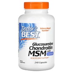 Doctor's Best Glucosamine Chondroitin MSM with OptiMSM 240 капс. Глюкозамин и хондроитин
