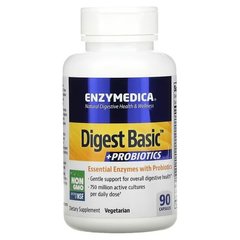 Enzymedica Digest Basic + Probiotics 90 капсул Ензими