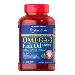 Puritan's Pride Double Strength Omega-3 Fish Oil 1200 mg 90 капс