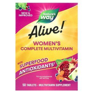 Nature's Way Alive! Women's Complete Multivitamin 50 таблеток Вітаміни для жінок
