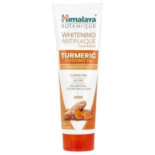 Himalaya Botanique Whitening Antiplaque Toothpaste Turmeric + Coconut Oil, Mint 150 g Зубные пасты