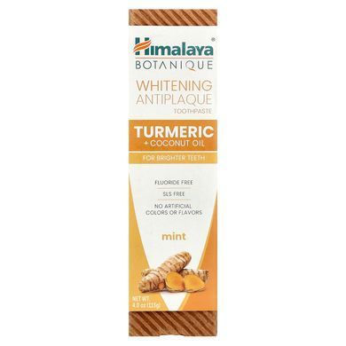 Himalaya Botanique Whitening Antiplaque Toothpaste Turmeric + Coconut Oil, Mint 150 g Зубные пасты