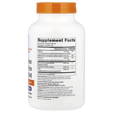 Doctor's Best Glucosamine Chondroitin MSM with OptiMSM 240 капсул Глюкозамін і хондроїтін