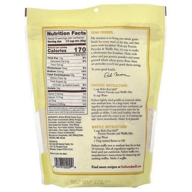 Bob's Red Mill Protein Pancake & Waffle Mix 397 грам Протеїнові сніданки