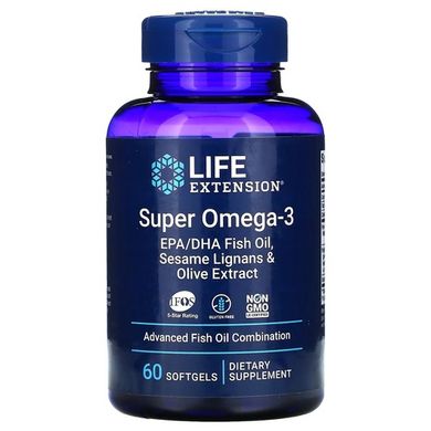 Life Extension Super Omega-3 60 капс. Омега-3