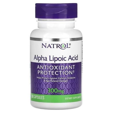 Natrol Alpha Lipoic Acid 300 mg 50 капс. Альфа-липоевая кислота