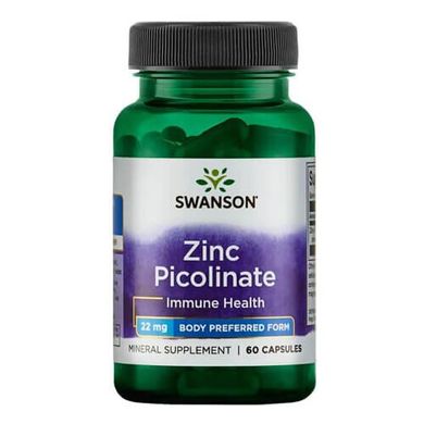Swanson Zinc Picolinate 22 mg 60 капсул Цинк