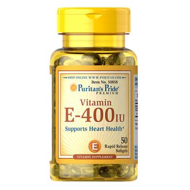 Puritan's Pride Vitamin E-400 IU 50 жидких капсул Витамин Е