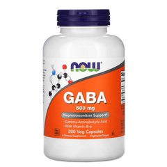 NOW GABA 500 mg 200 капсул GABA
