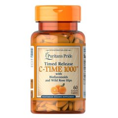 Puritan's Pride Vitamin C-1000 mg with Rose Hips Timed Release 60 табл