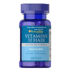 Puritan's Pride Vitamins for the Hair 60 таб. Комплекс для шкіри волосся та нігтів