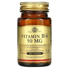 Solgar Vitamin B6 50 мг 100 таблеток Вітамін B-6