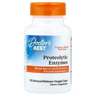 Doctor's Best Proteolytic Enzymes 90 вегетарианских капсул Энзимы