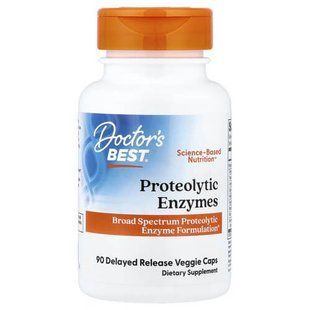 Doctor's Best Proteolytic Enzymes 90 вегетарианских капсул Энзимы