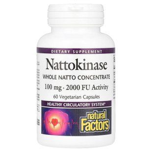 Natural Factors Nattokinase 100 mg 60 капс. Наттокиназа (Nattokinase)