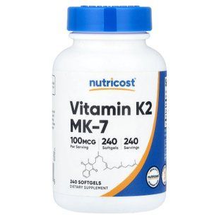 Nutricost Vitamin K2 MK-7 100 mcg 240 softgels Витамин K