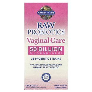 Garden of Life RAW Probiotics Vaginal Care 30 рослинних капсул Пробіотики та пребіотики