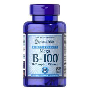 Puritan's Pride Vitamin B-100 Complex 100 таблеток Комплекс вітамінів групи В