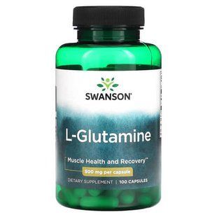 Swanson L-Glutamine 500 mg 100 капсул Глютамін