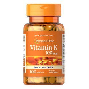 Puritan's Pride Vitamin K 100 mcg 100 tab Витамин K